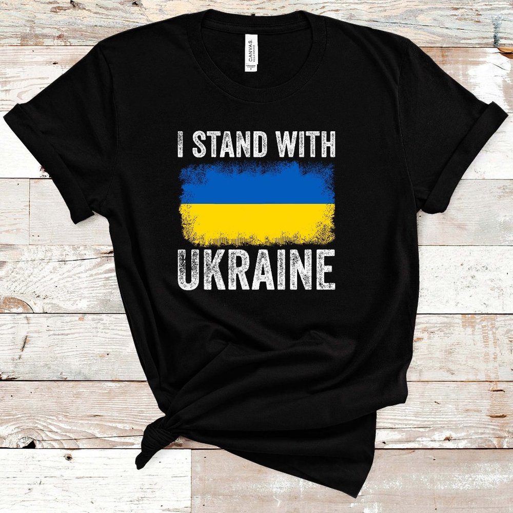 I Stand With Ukraine Shirt, Support Ukraine T-Shirt, Ukrainian Flag Shirt